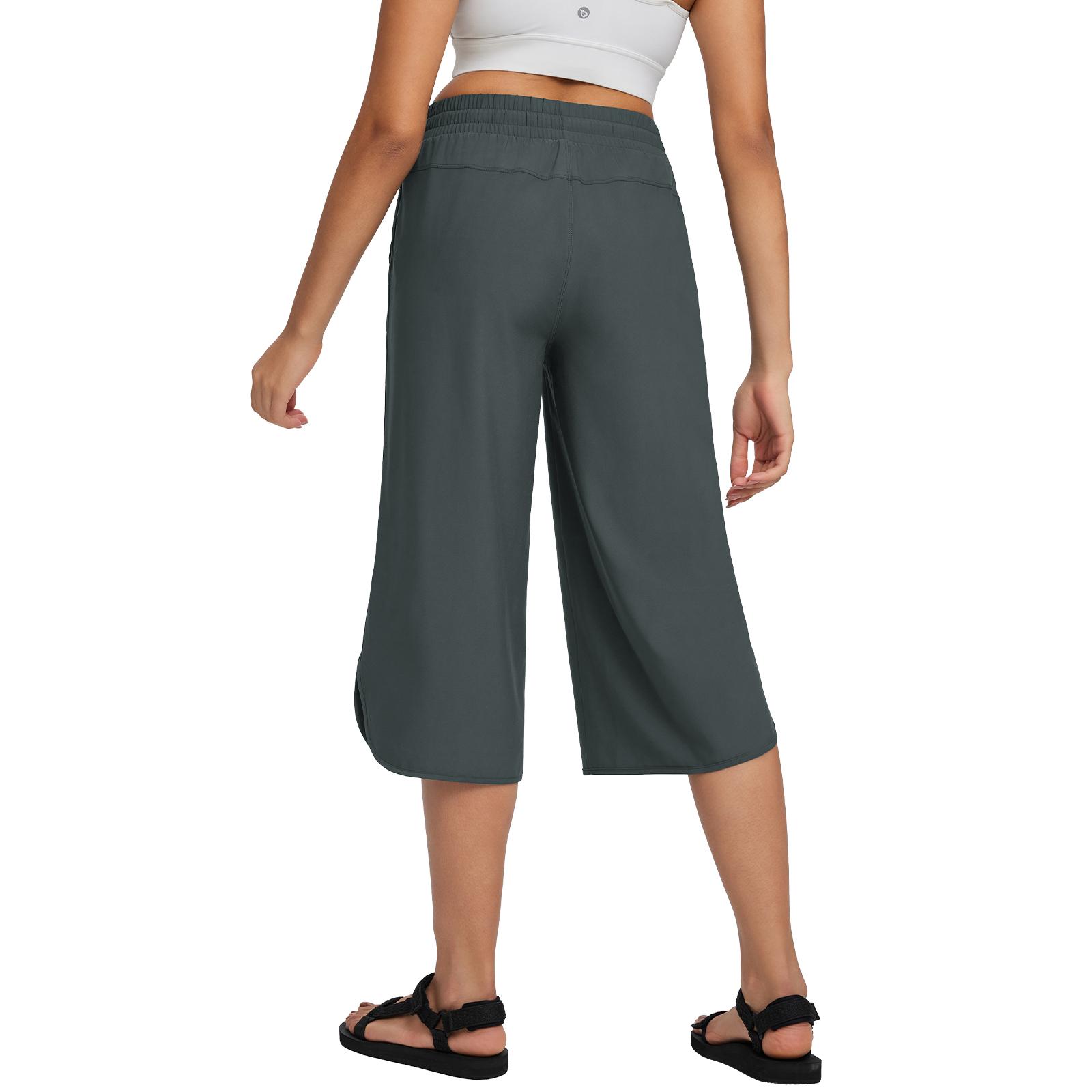 BALEAF Women's 20" Wide Leg Capri Pants High Waisted Tummy Control Casual Lounge Pants with Deep Pockets Quick Dry Lightweight Breathable UPF 50+ Sun Protection for Travel Teacher Everyday Walking Vacation Commuting Outdoor Summer Active Wear BALEAF Women's 20" Wide Leg Capri Pants High Waisted Tummy Control Casual Lounge Pants with Deep Pockets Quick Dry Lightweight Breathable UPF 50+ Sun Protection for Travel Teacher Everyday Walking Vacation Commuting Outdoor Summer Active Wear