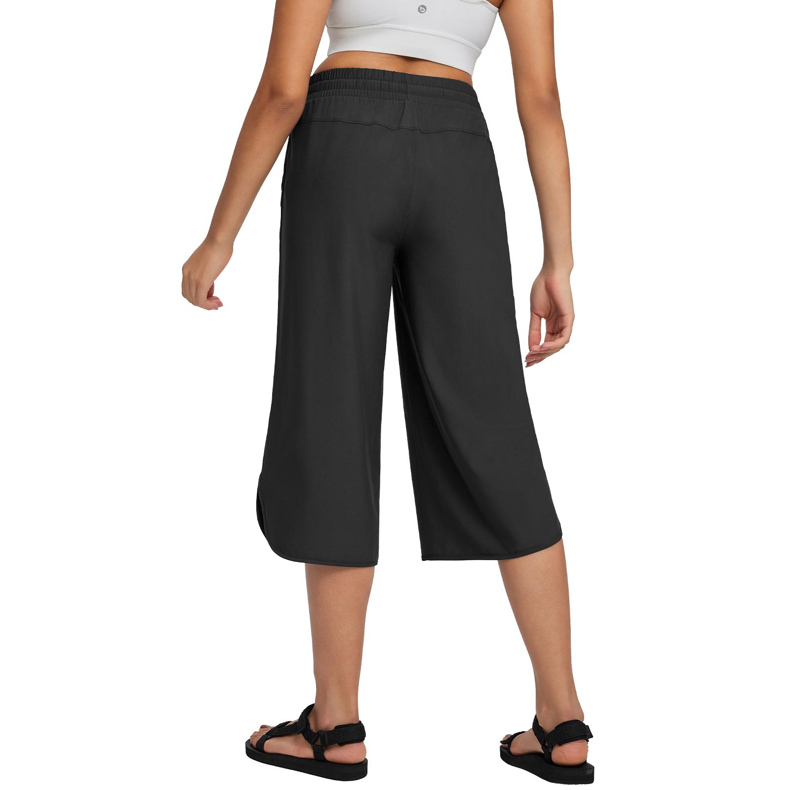 BALEAF Women's 20" Wide Leg Capri Pants High Waisted Tummy Control Casual Lounge Pants with Deep Pockets Quick Dry Lightweight Breathable UPF 50+ Sun Protection for Travel Teacher Everyday Walking Vacation Commuting Outdoor Summer Active Wear BALEAF Women's 20" Wide Leg Capri Pants High Waisted Tummy Control Casual Lounge Pants with Deep Pockets Quick Dry Lightweight Breathable UPF 50+ Sun Protection for Travel Teacher Everyday Walking Vacation Commuting Outdoor Summer Active Wear