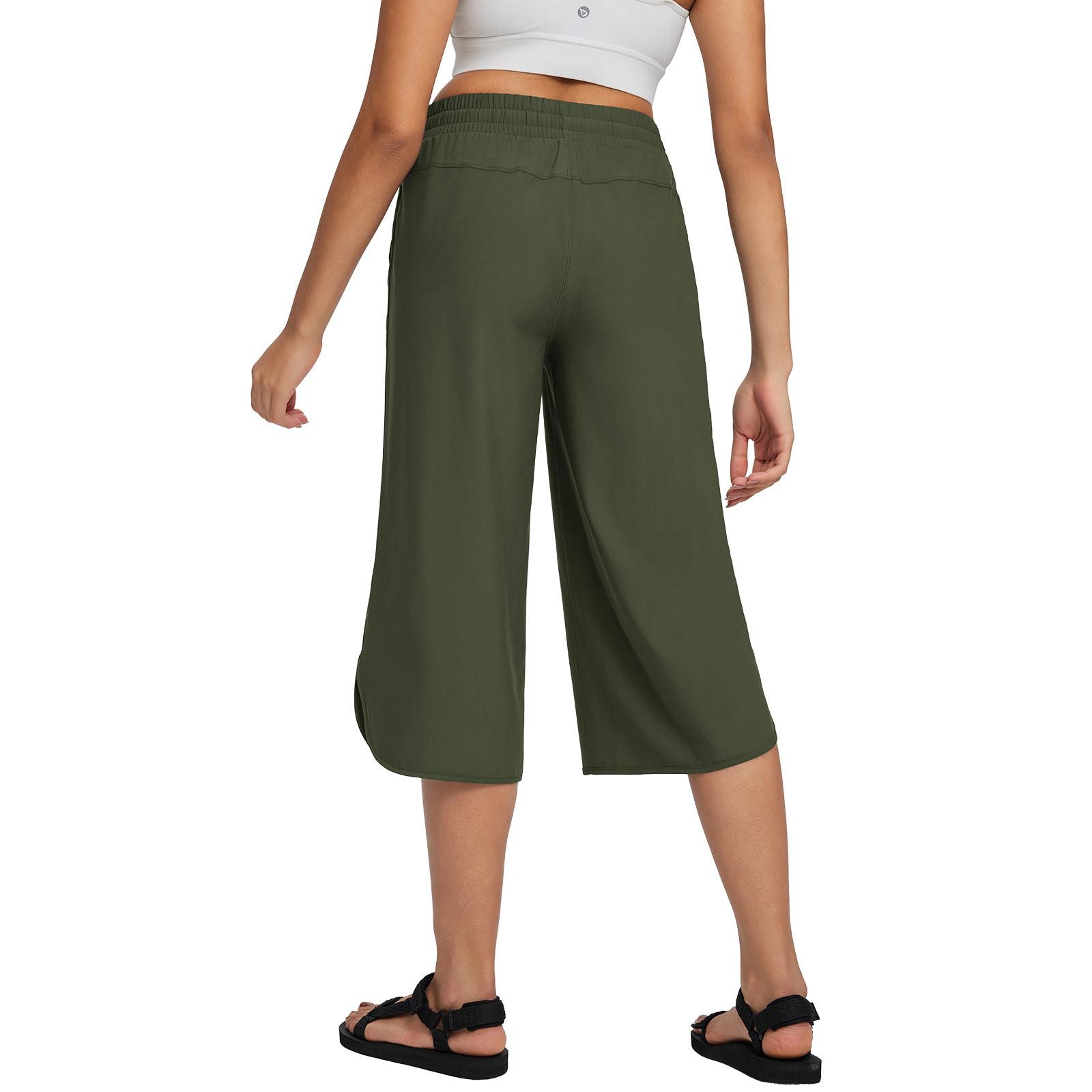 BALEAF Women's 20" Wide Leg Capri Pants High Waisted Tummy Control Casual Lounge Pants with Deep Pockets Quick Dry Lightweight Breathable UPF 50+ Sun Protection for Travel Teacher Everyday Walking Vacation Commuting Outdoor Summer Active Wear BALEAF Women's 20" Wide Leg Capri Pants High Waisted Tummy Control Casual Lounge Pants with Deep Pockets Quick Dry Lightweight Breathable UPF 50+ Sun Protection for Travel Teacher Everyday Walking Vacation Commuting Outdoor Summer Active Wear