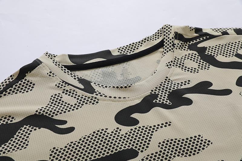 Teenage Boys' Clothing 5-Pack Camo Print Shirts - Crew Neck, Short-Sleeve, Stretch, Breathable Casual Mens' Tops for Fitness, Outdoor Everyday Wear, Camo Print Shirt
