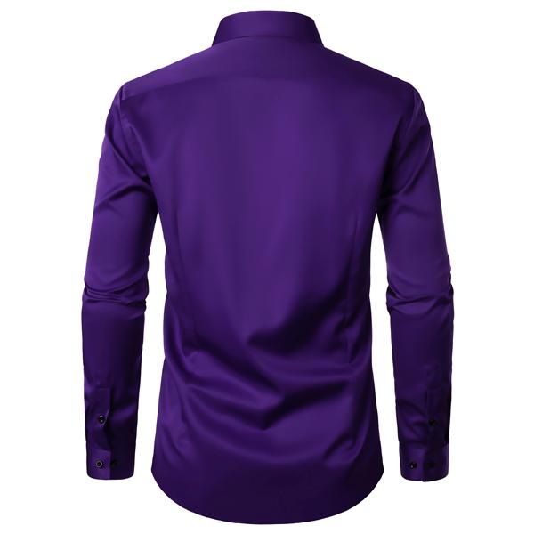 ZEROYAA Men's Long Sleeve Dress Shirt Modern Slim Fit Wrinkle-Free Casual Business Button Up Shirts Elegant Smooth Satin Finish Menswear,back to school,back to school shopping ZEROYAA Men's Long Sleeve Dress Shirt Modern Slim Fit Wrinkle-Free Casual Business Button Up Shirts Elegant Smooth Satin Finish Menswear,back to school,back to school shopping