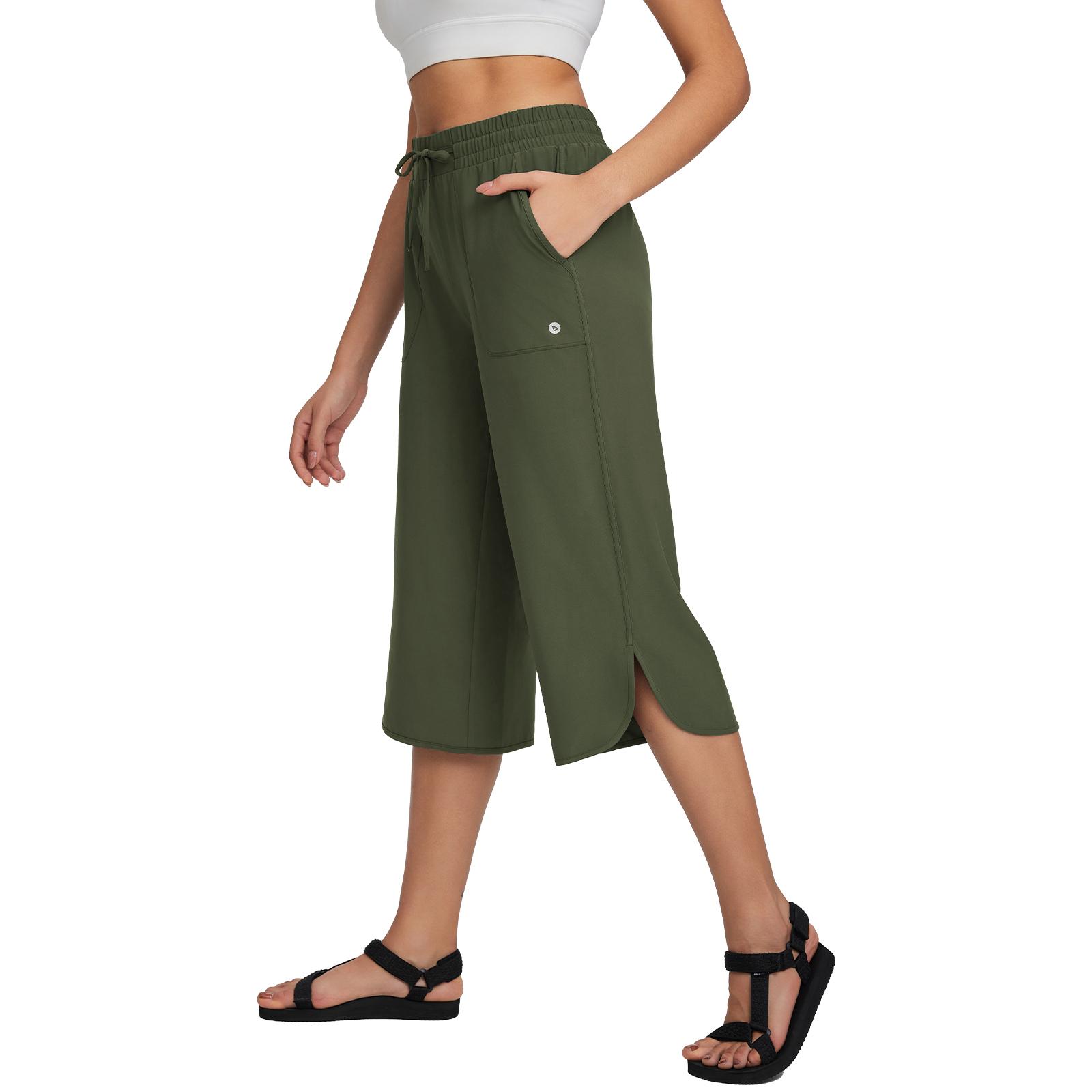 BALEAF Women's 20" Wide Leg Capri Pants High Waisted Tummy Control Casual Lounge Pants with Deep Pockets Quick Dry Lightweight Breathable UPF 50+ Sun Protection for Travel Teacher Everyday Walking Vacation Commuting Outdoor Summer Active Wear BALEAF Women's 20" Wide Leg Capri Pants High Waisted Tummy Control Casual Lounge Pants with Deep Pockets Quick Dry Lightweight Breathable UPF 50+ Sun Protection for Travel Teacher Everyday Walking Vacation Commuting Outdoor Summer Active Wear