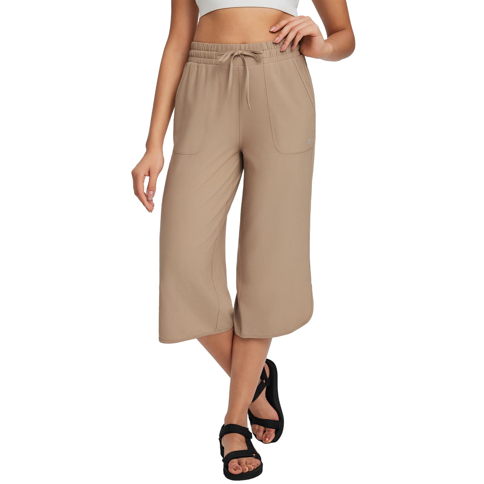 BALEAF Women's 20" Wide Leg Capri Pants High Waisted Tummy Control Casual Lounge Pants with Deep Pockets Quick Dry Lightweight Breathable UPF 50+ Sun Protection for Travel Teacher Everyday Walking Vacation Commuting Outdoor Summer Active Wear BALEAF Women's 20" Wide Leg Capri Pants High Waisted Tummy Control Casual Lounge Pants with Deep Pockets Quick Dry Lightweight Breathable UPF 50+ Sun Protection for Travel Teacher Everyday Walking Vacation Commuting Outdoor Summer Active Wear