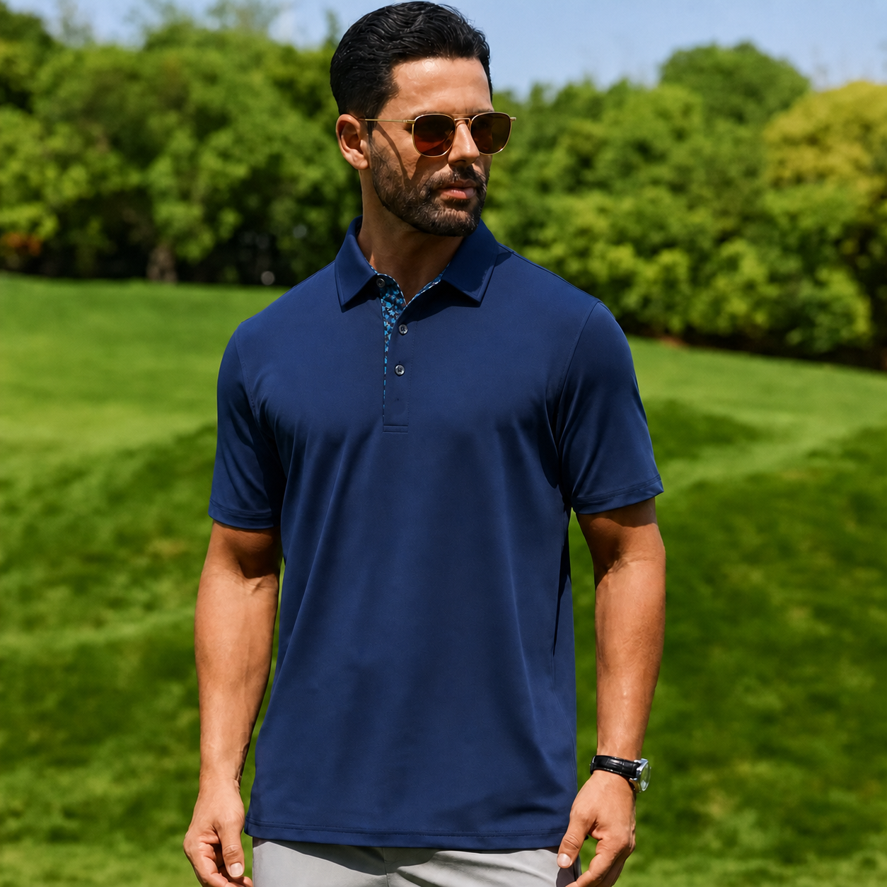 Men's Polo Shirts – Soft Breathable Cotton, Comfortable Short Sleeve Casual Fit, Classic Collared Polo Shirts for Work, Golf, Travel & Everyday Wear