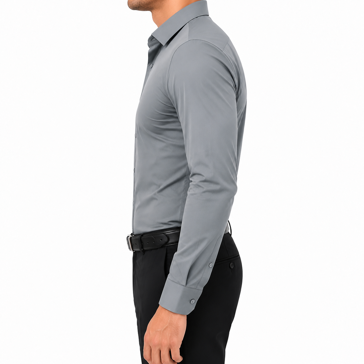 Men's Slim Fit Long Sleeve Button Down Business Casual Shirts Wrinkle Free Traveler Shirts