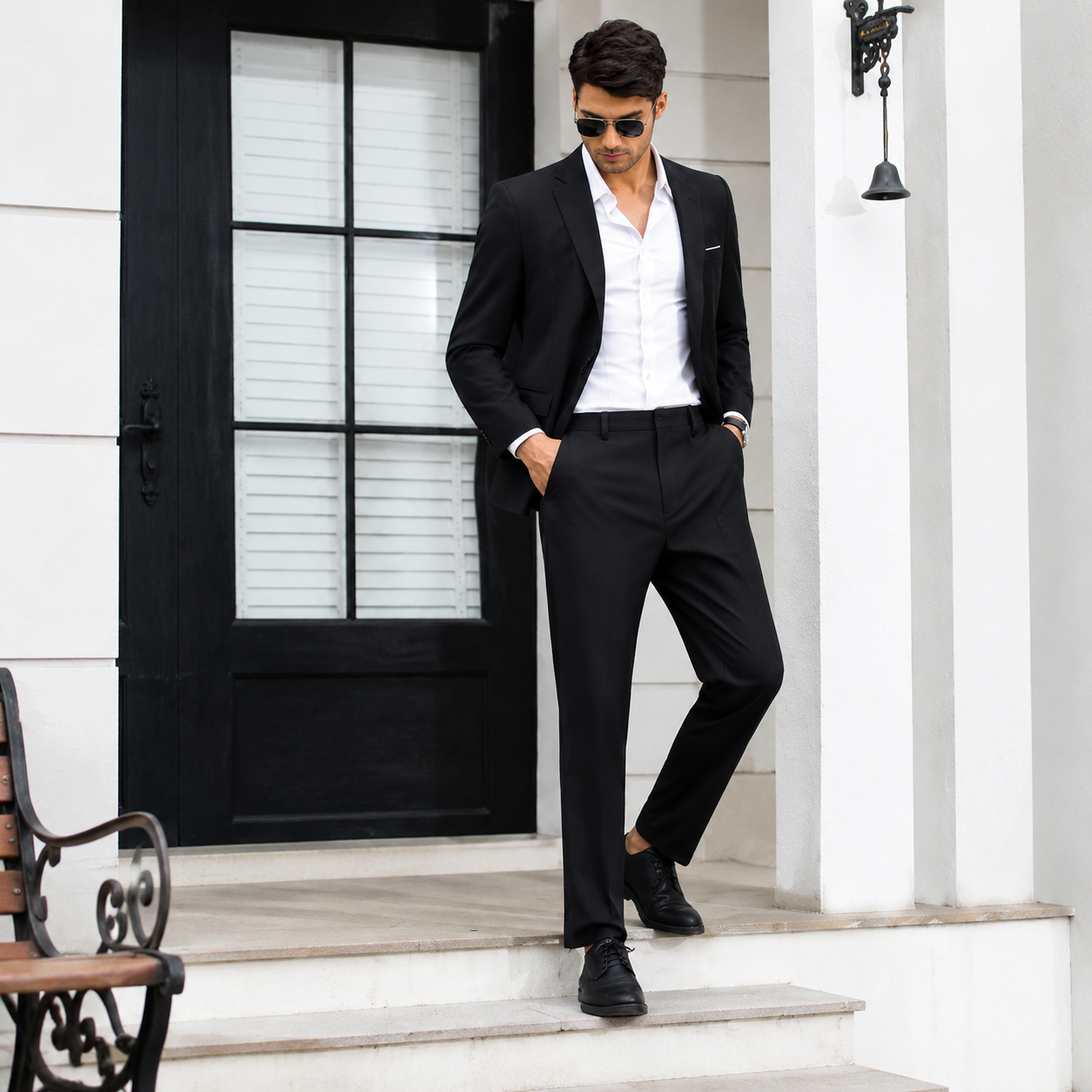 Men's Slim Fit Long Sleeve Button Down Business Casual Shirts Wrinkle Free Traveler Shirts