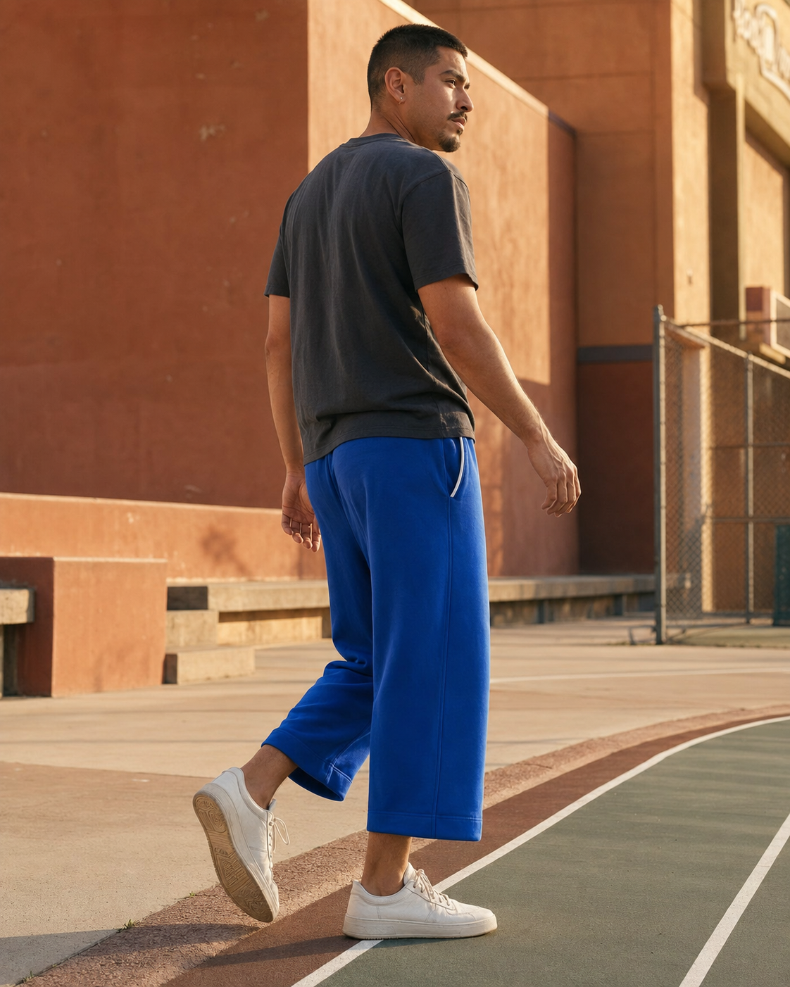 Men’s Drawstring Cropped Sweatpants
