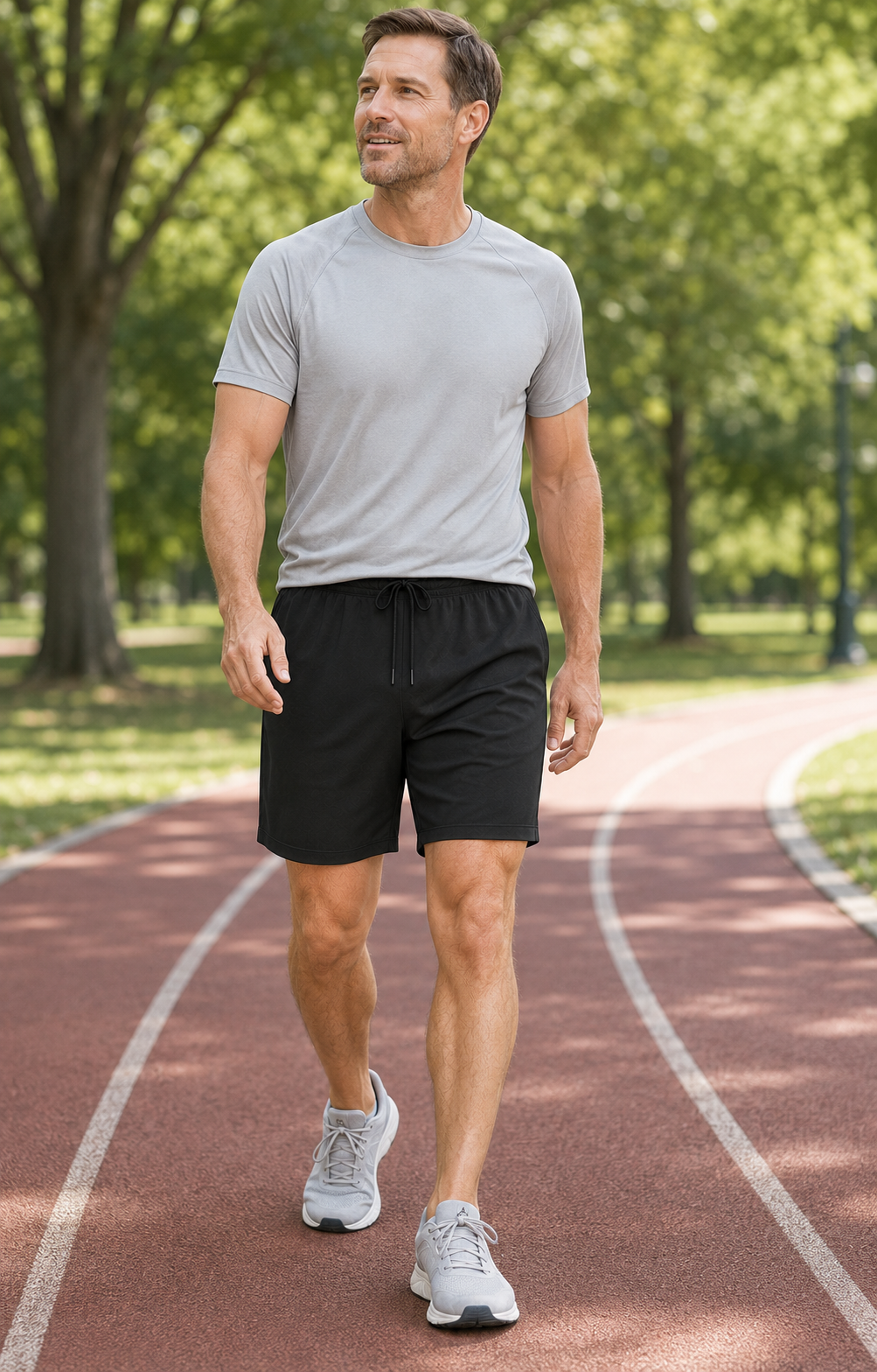 Men's Lightweight Quick-Dry Athletic Shorts Multi-Pack