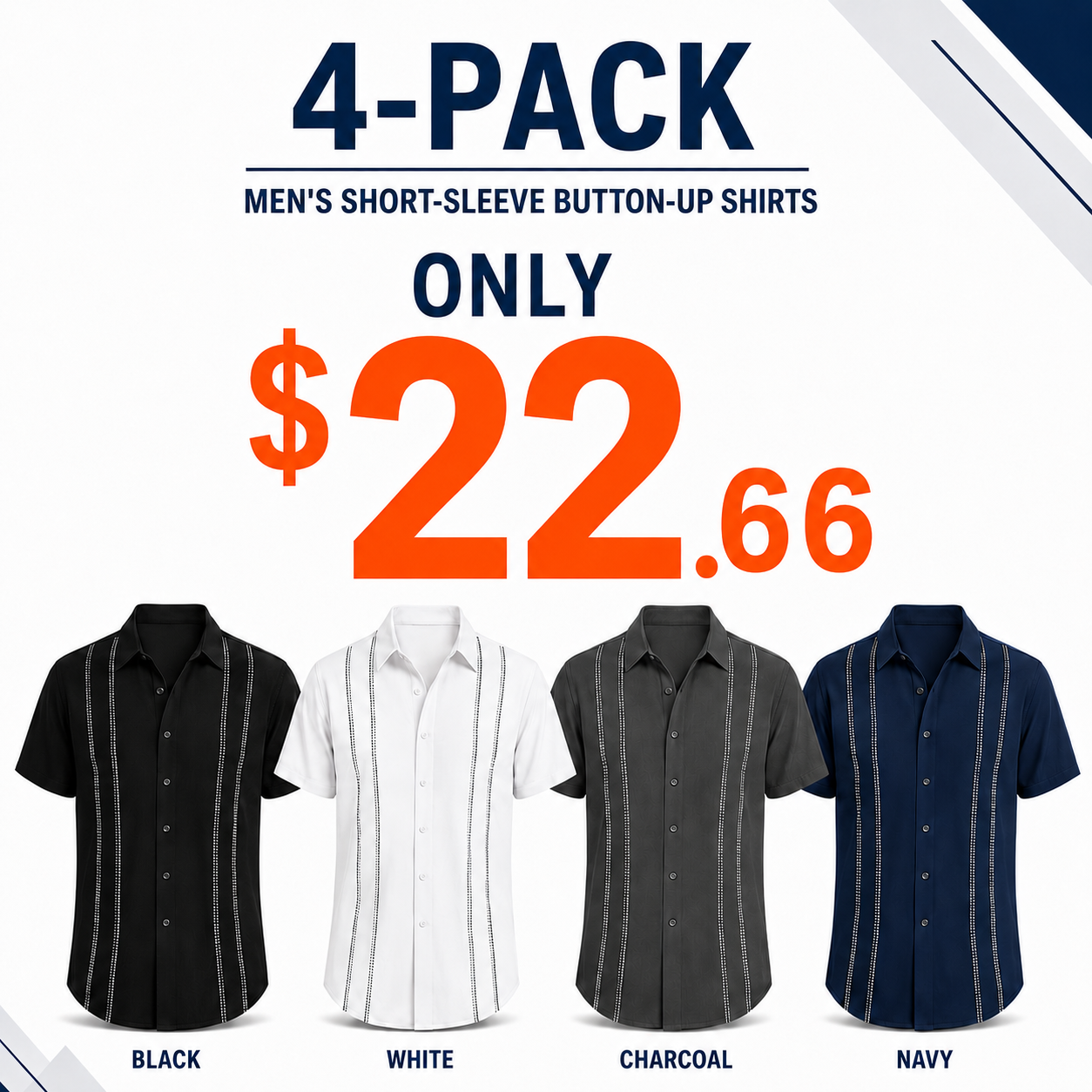 Men's Cuban ShortSleeve Button Down Shirt