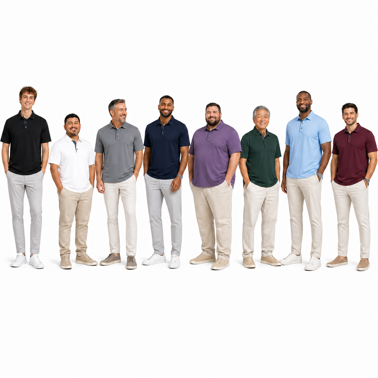 Men's Polo Shirts – Soft Breathable Cotton, Comfortable Short Sleeve Casual Fit, Classic Collared Polo Shirts for Work, Golf, Travel & Everyday Wear