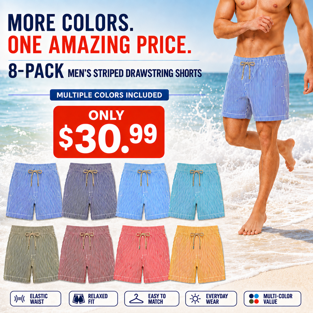 Men's Swim Trunks Quick Dry Mens Bathing Suit, Swim Shorts for Swimming and Beach