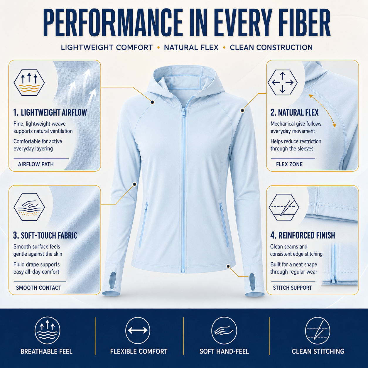 Women's Lightweight UPF 50+ Sun Jacket Multi-Pack