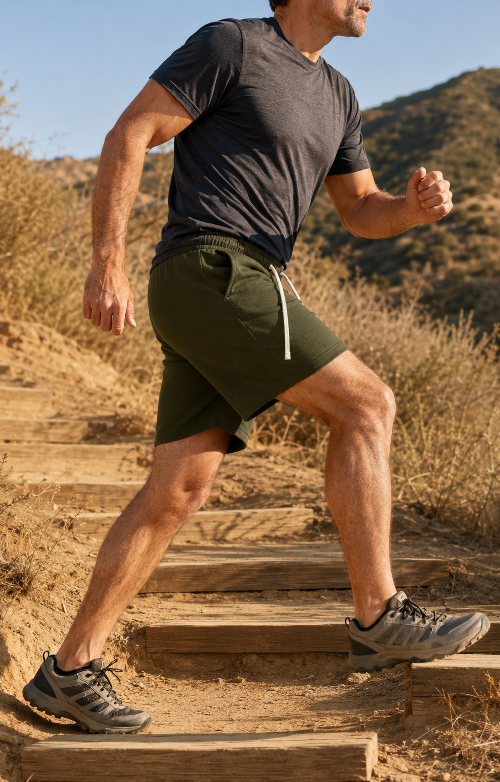 Men’s Elastic-Waist Drawstring Shorts