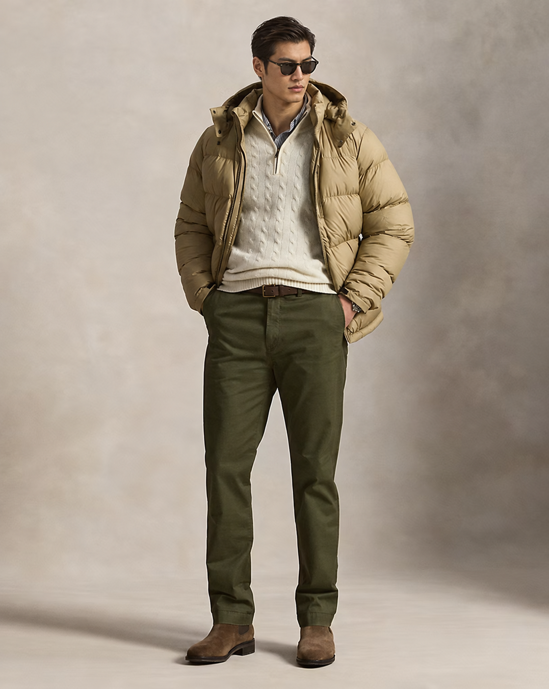 Men's Classic Fit Washed Chino Pant