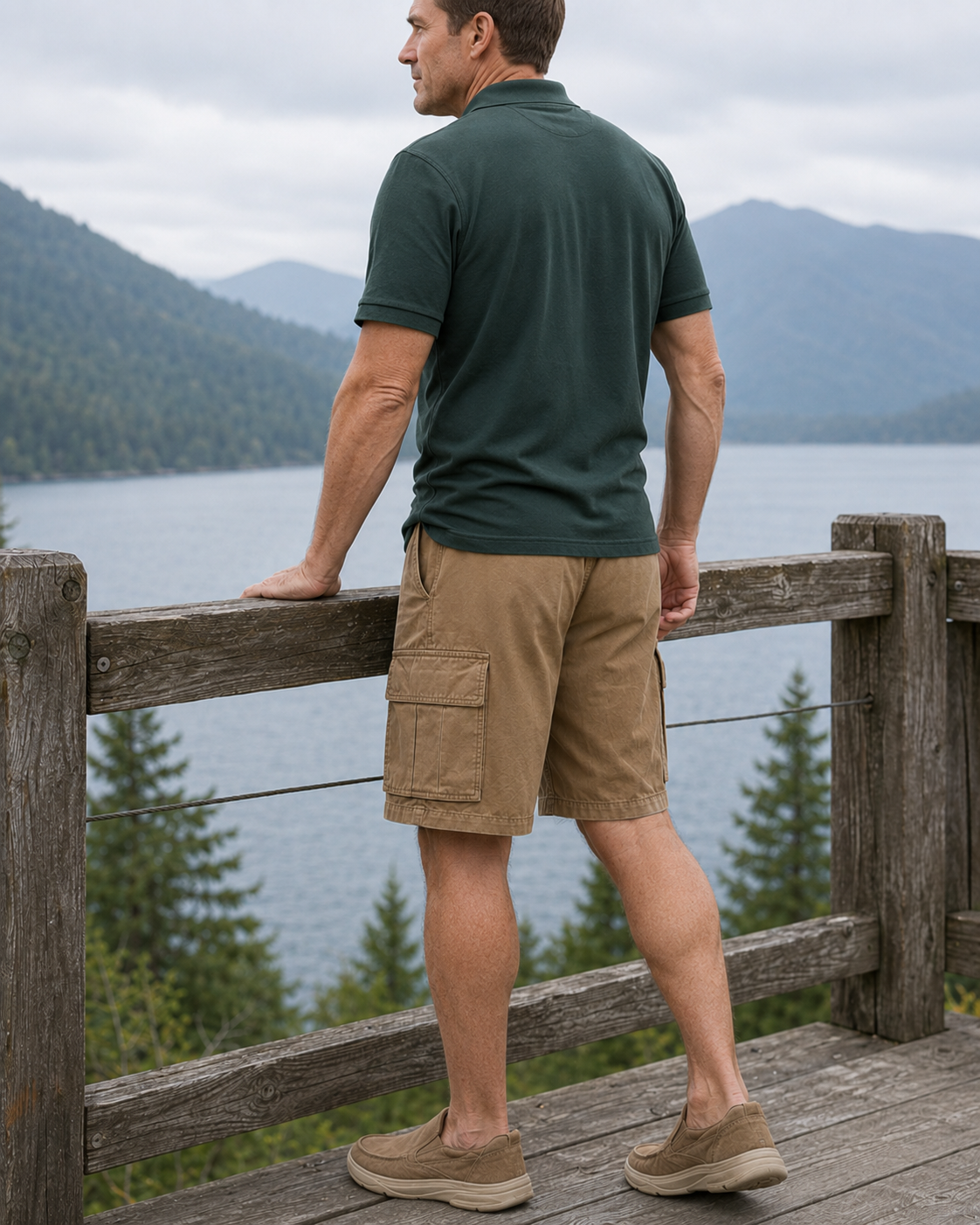Men's Drawstring Cargo Shorts Multi-Pack