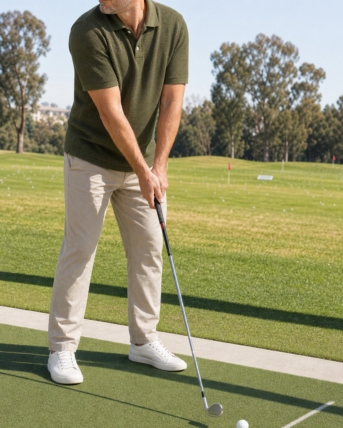 Men’s Textured Short-Sleeve Polo Shirt