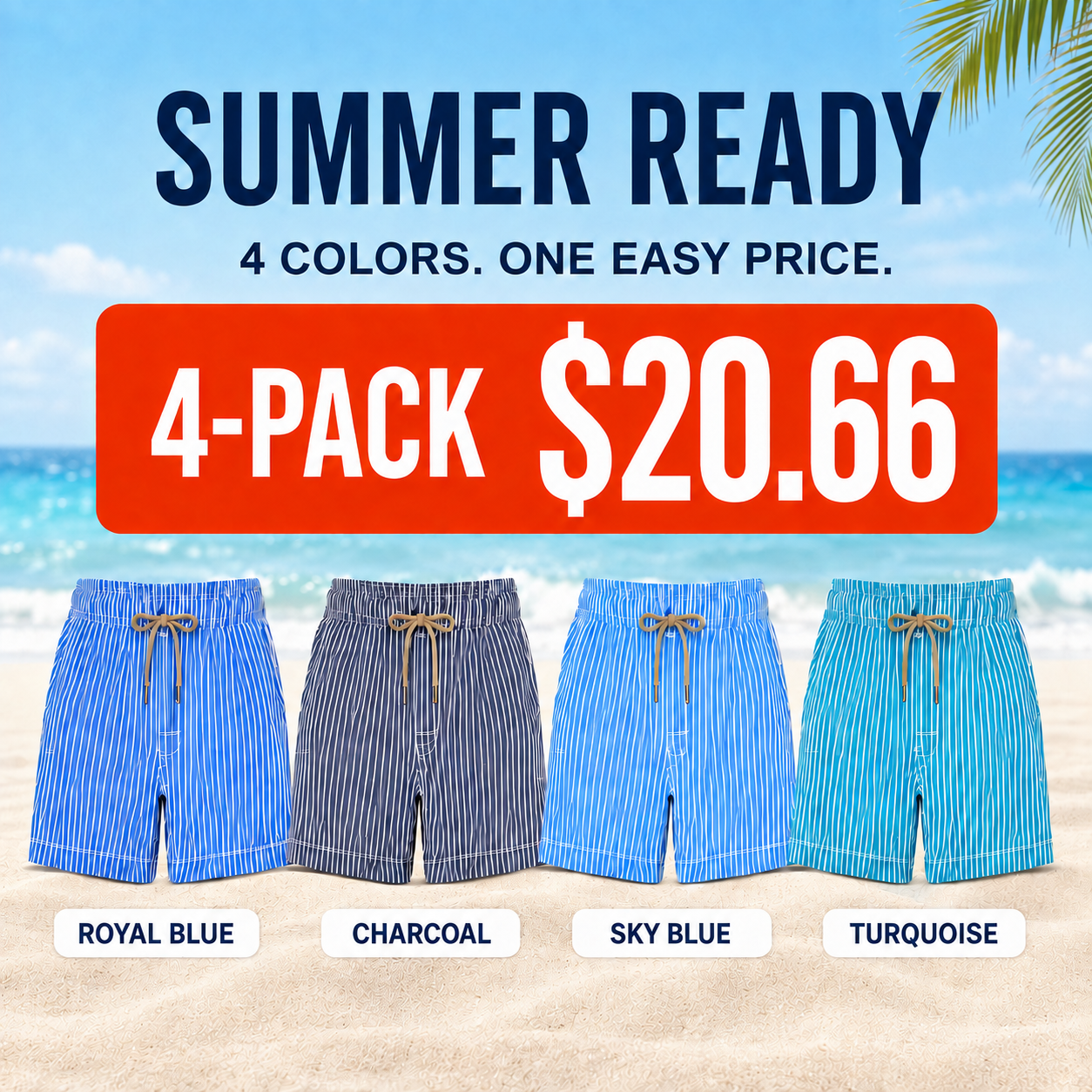 Men's Swim Trunks Quick Dry Mens Bathing Suit, Swim Shorts for Swimming and Beach