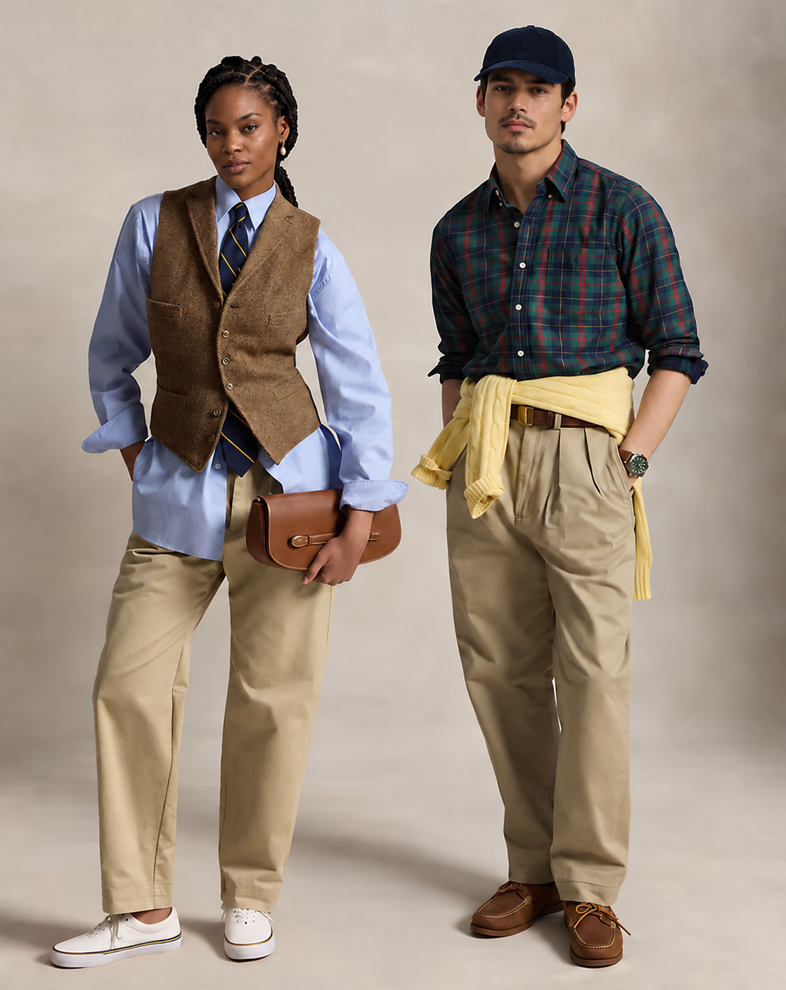Men's Relaxed Fit Pleated Chino Pant