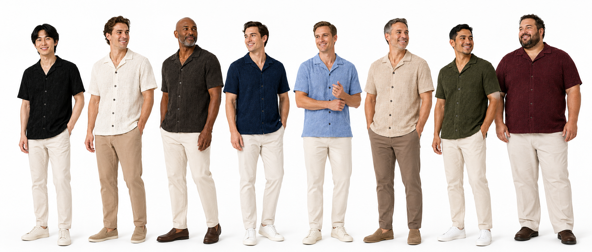 Men’s Open-Knit Short-Sleeve Shirt