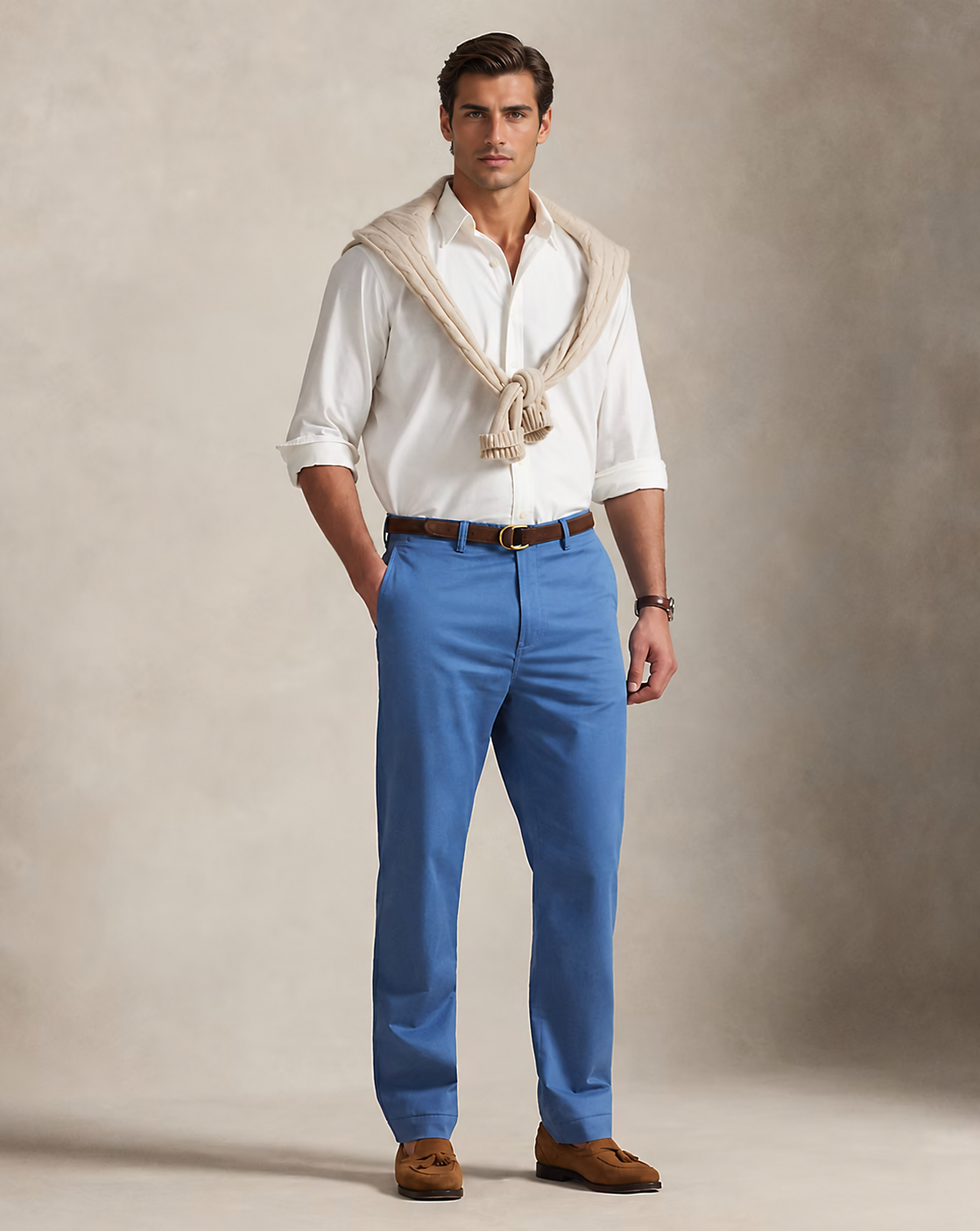 Men's Classic Fit Washed Chino Pant