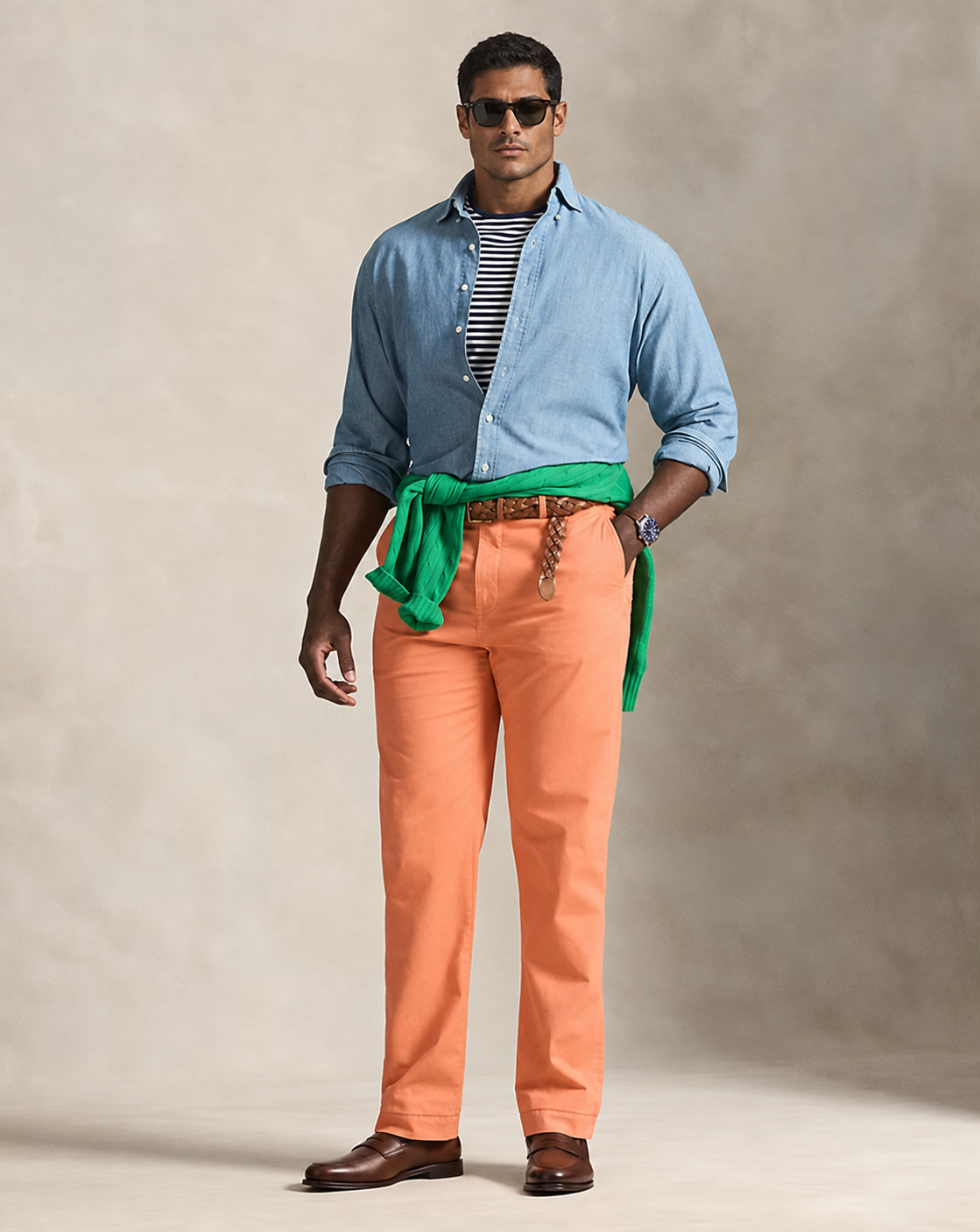 Men's Classic Fit Washed Chino Pant
