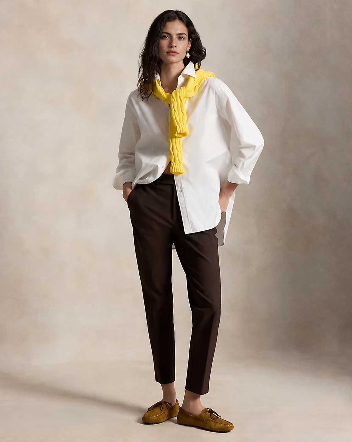 Women's Stretch-Cotton Blend Slim Pant