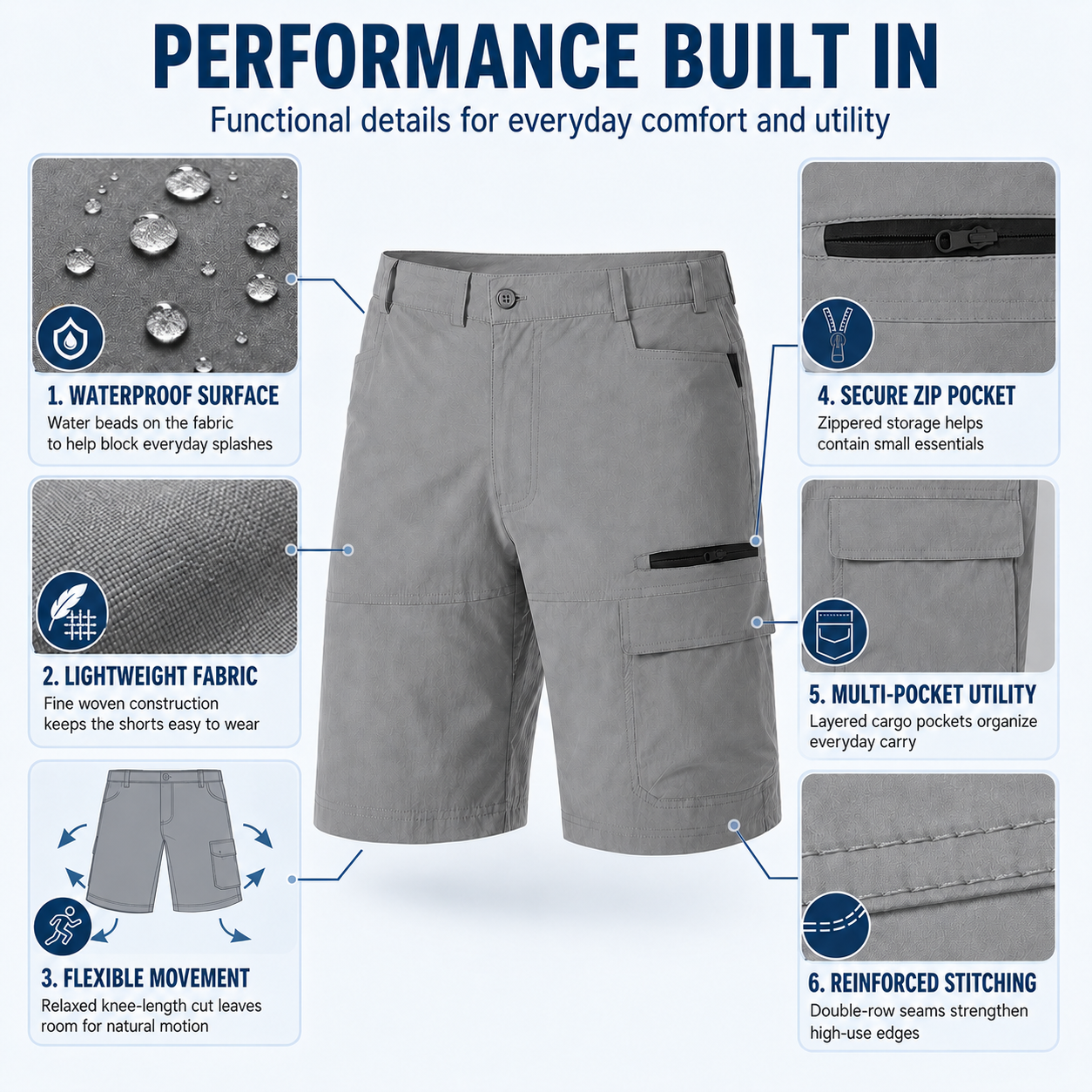Men's Summer Outdoor Cargo Shorts