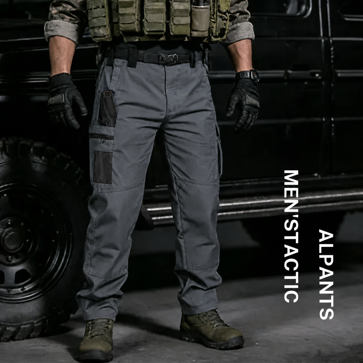 Men's Solid Color Tactical Work Pants,230g/m² new fabric，with Multiple Pockets and Zipper Closures, Durable Outdoor Training Pants, Available in Multiple Colors, Fishing, work, camping，Suitable for Spring and Autumn Wear.