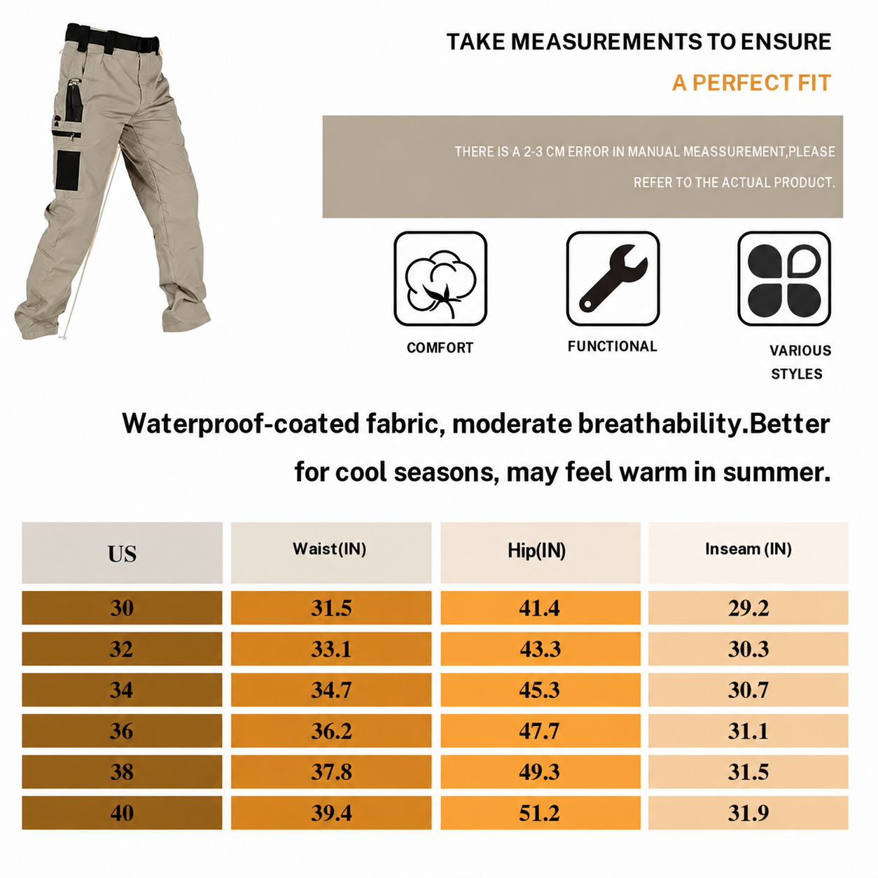 Men's Solid Color Tactical Work Pants,230g/m² new fabric，with Multiple Pockets and Zipper Closures, Durable Outdoor Training Pants, Available in Multiple Colors, Fishing, work, camping，Suitable for Spring and Autumn Wear.