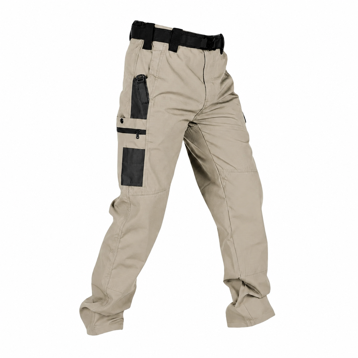 Men's Solid Color Tactical Work Pants,230g/m² new fabric，with Multiple Pockets and Zipper Closures, Durable Outdoor Training Pants, Available in Multiple Colors, Fishing, work, camping，Suitable for Spring and Autumn Wear.