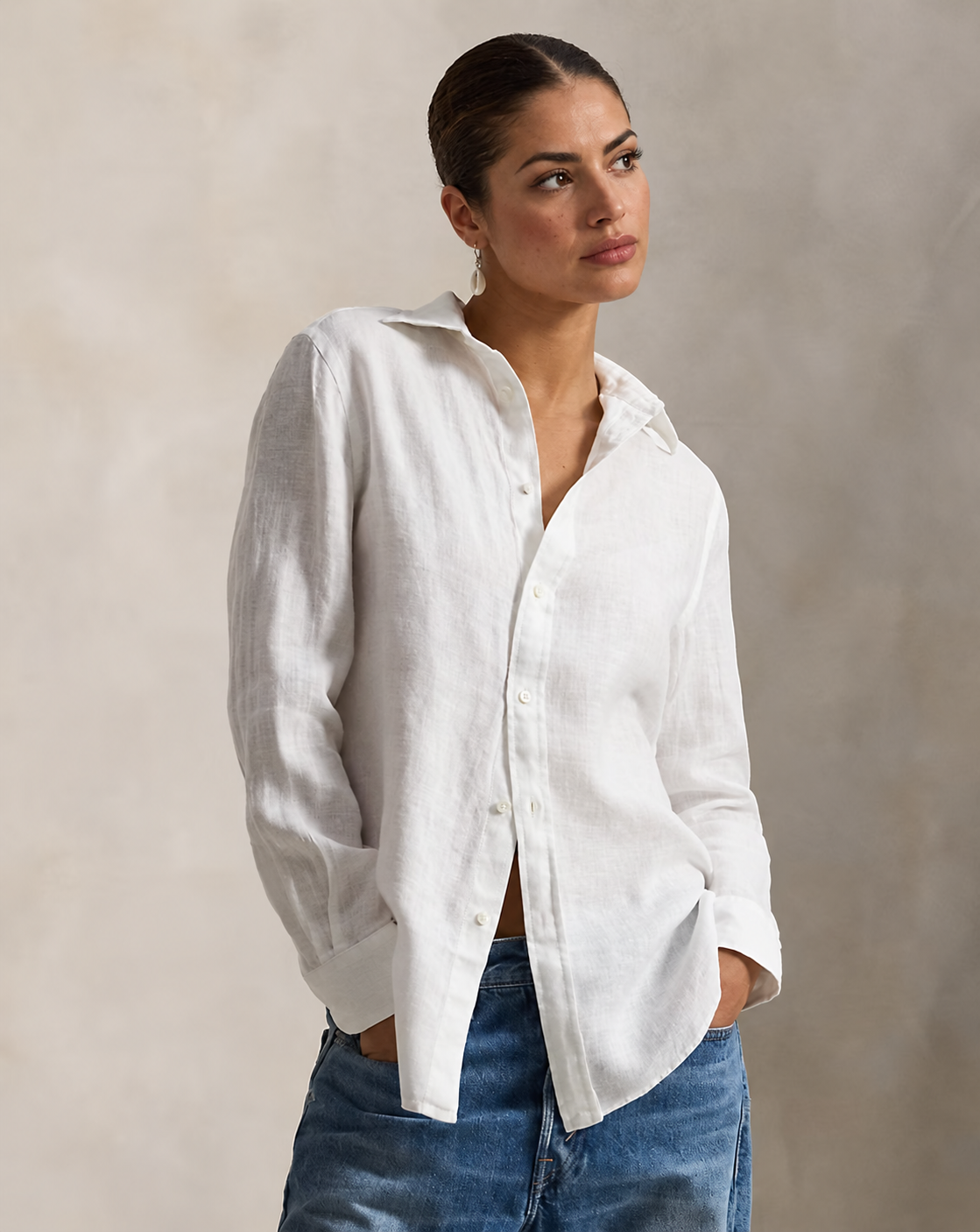 Women's Classic Fit Linen Shirt