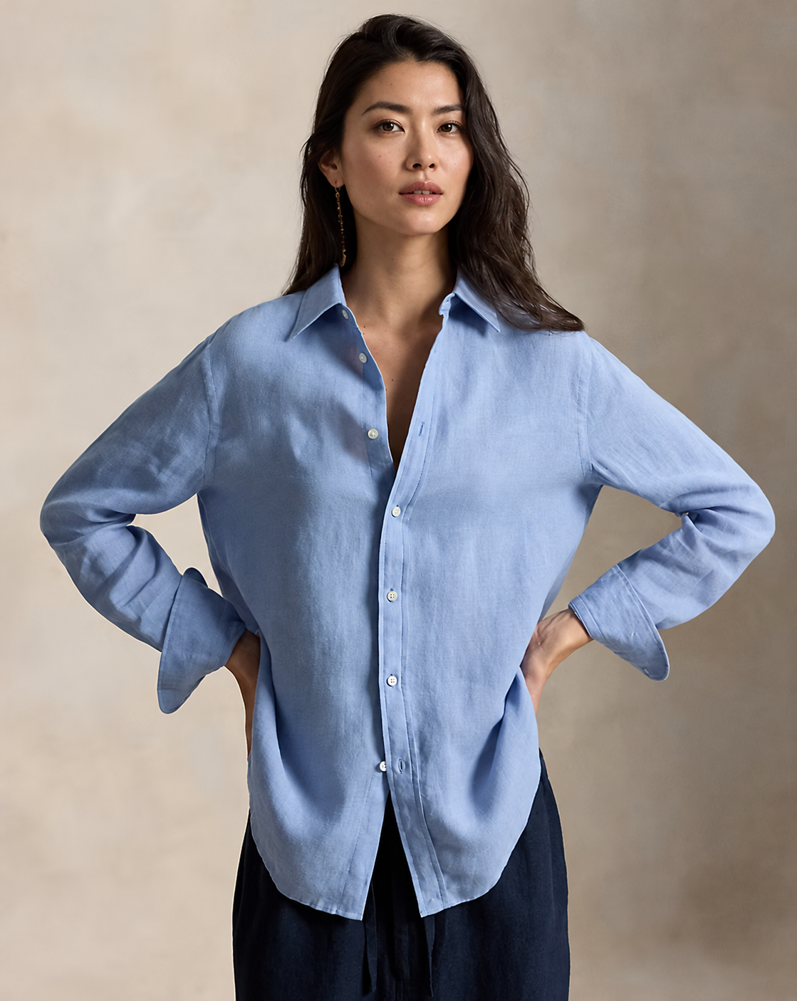 Women's Classic Fit Linen Shirt