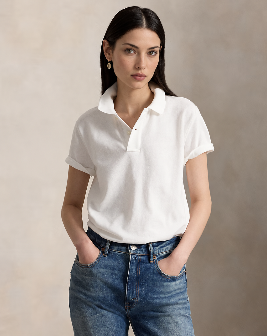 Women's The Iconic Classic Fit Mesh Polo Shirt