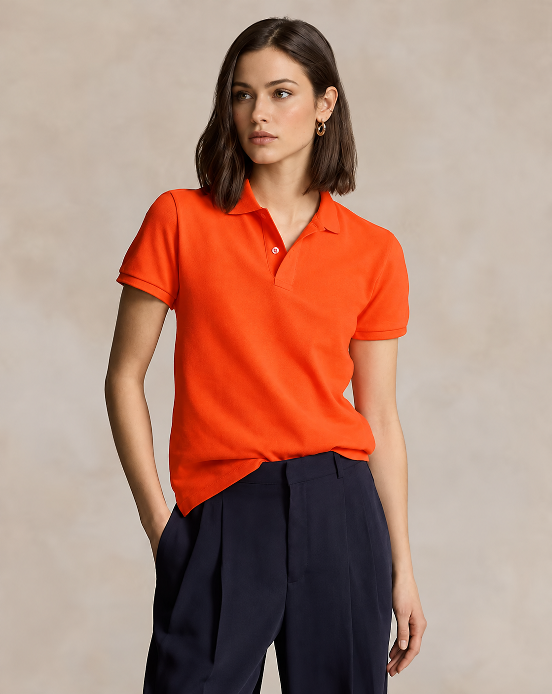 Women's The Iconic Classic Fit Mesh Polo Shirt