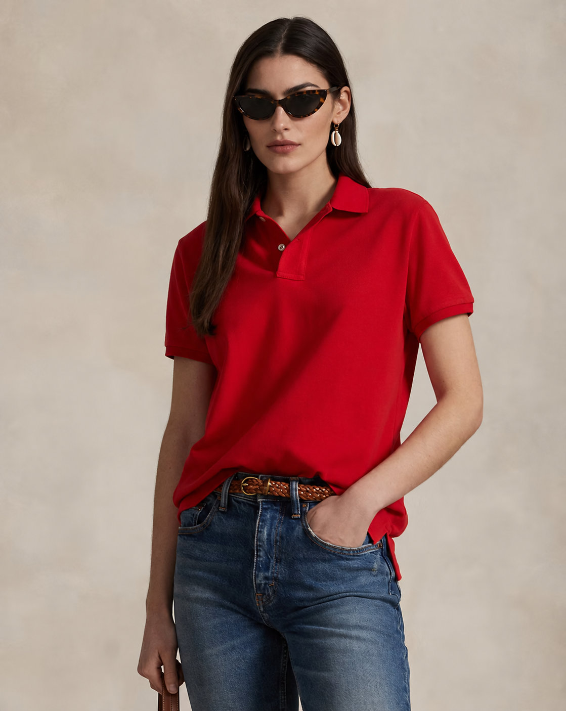 Women's The Iconic Classic Fit Mesh Polo Shirt