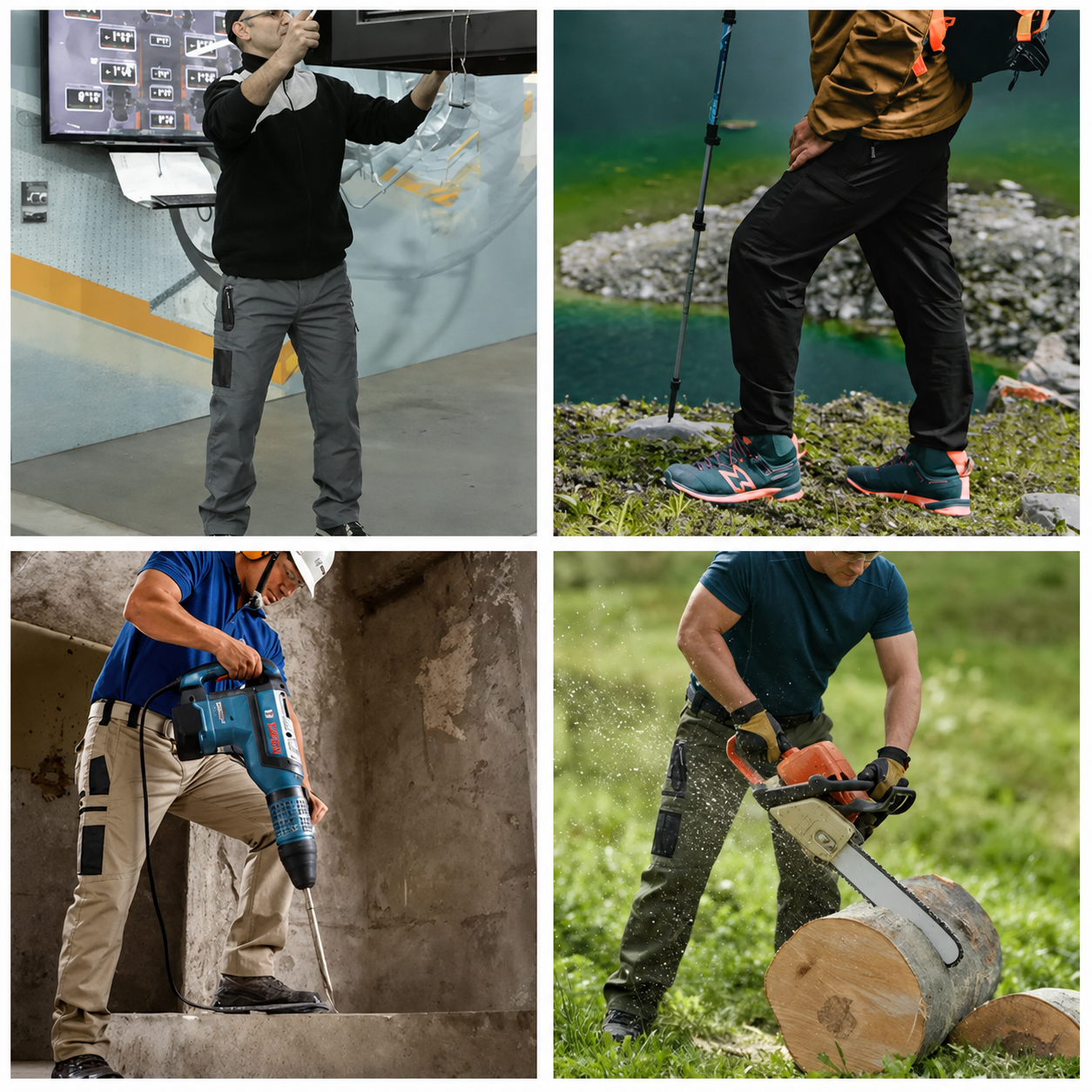 Men's Solid Color Tactical Work Pants,230g/m² new fabric，with Multiple Pockets and Zipper Closures, Durable Outdoor Training Pants, Available in Multiple Colors, Fishing, work, camping，Suitable for Spring and Autumn Wear.