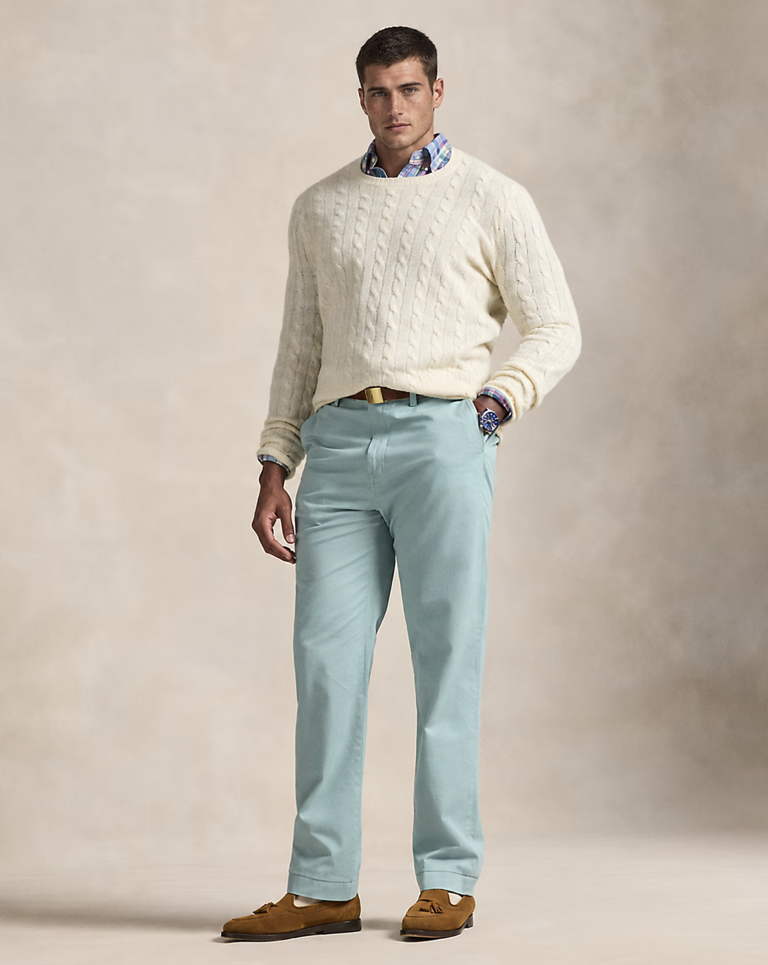 Men's Classic Fit Washed Chino Pant