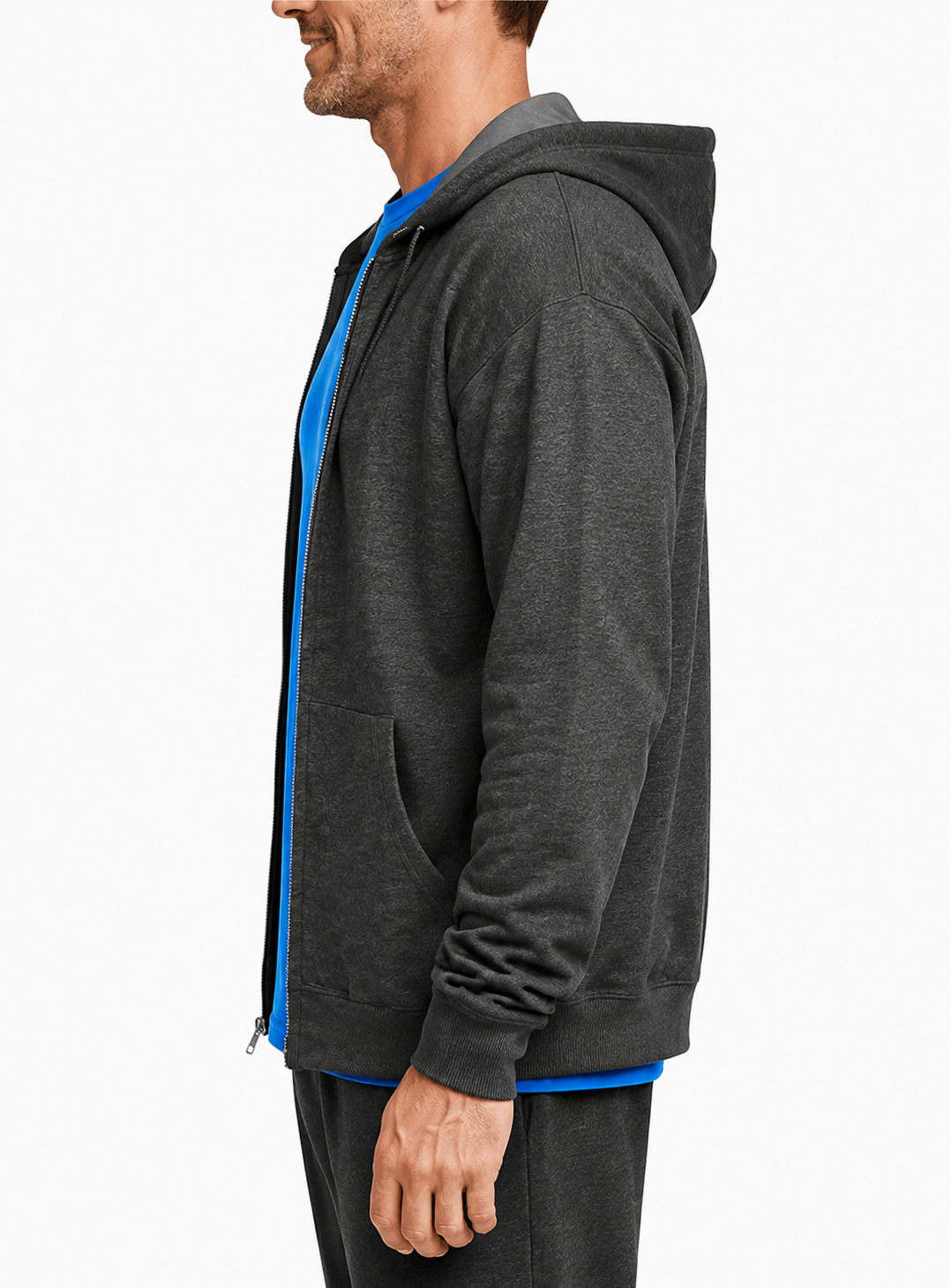Men's Zip-up Hoodie，Hooded Sweatshirt