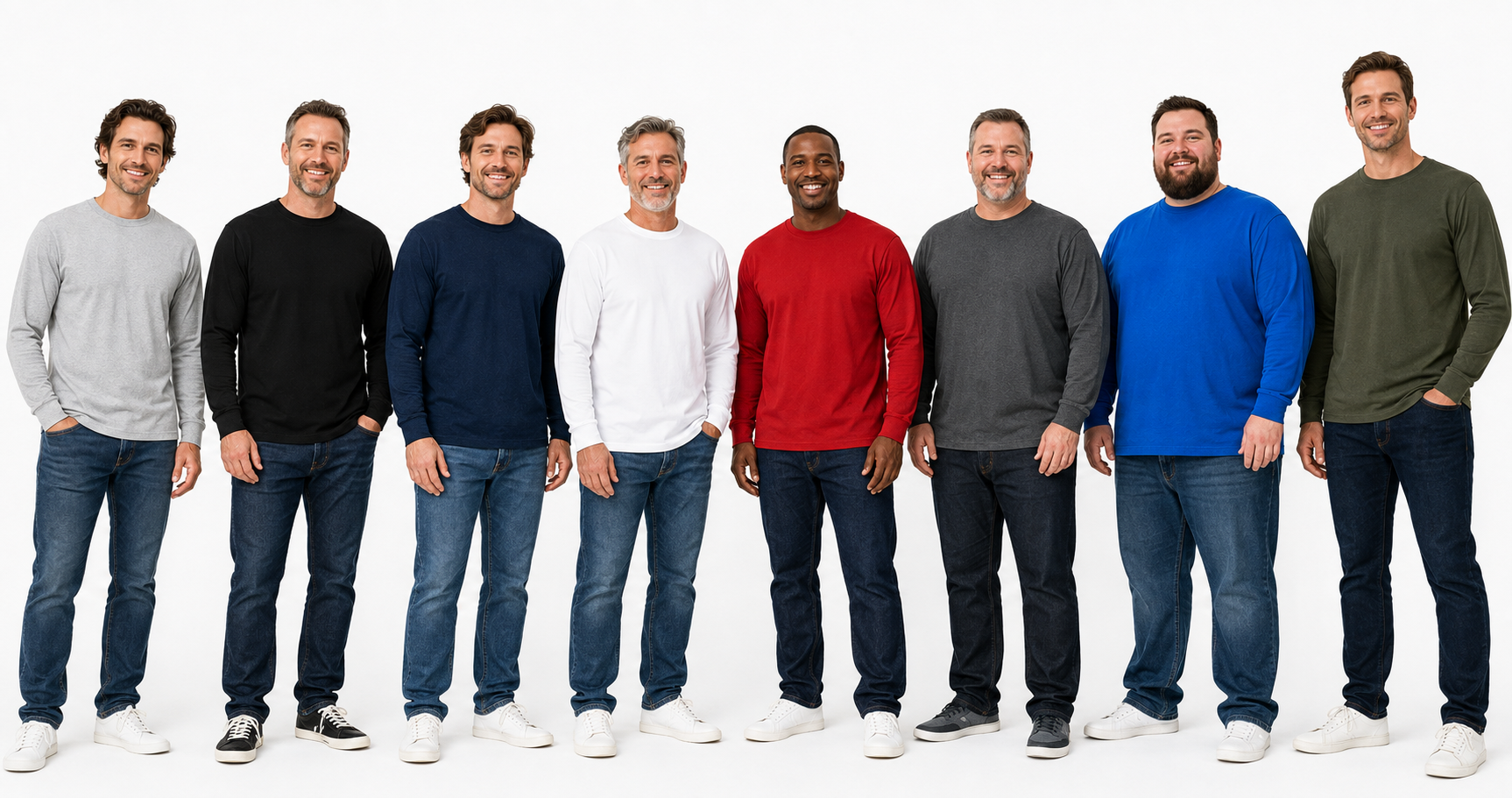 Men's 100% Cotton Long Sleeve T-Shirt