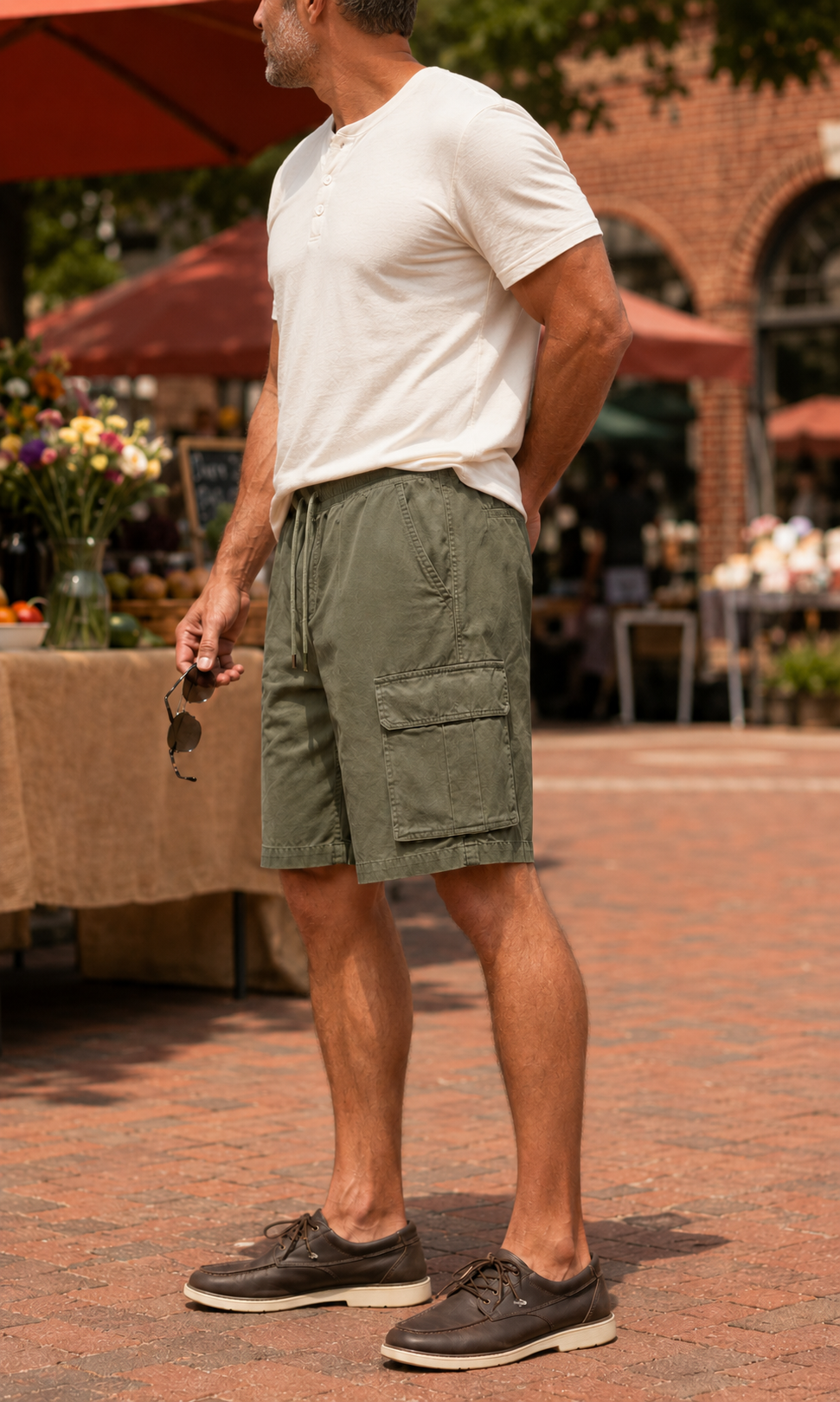 Men's Drawstring Cargo Shorts Multi-Pack