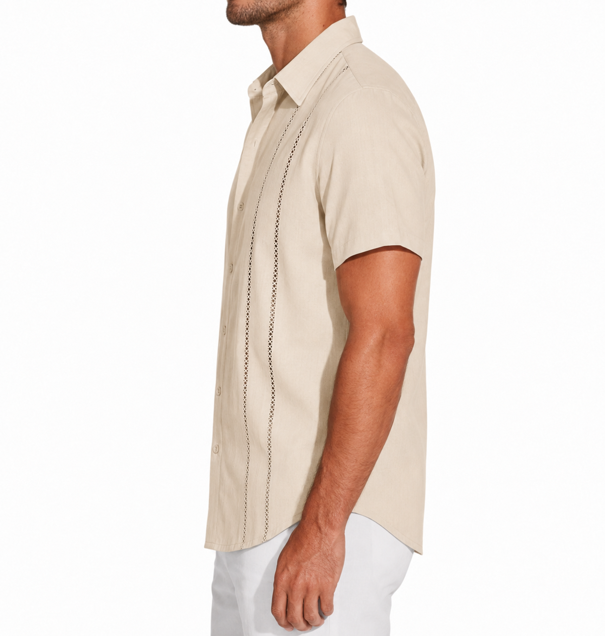 Men's Cuban ShortSleeve Button Down Shirt