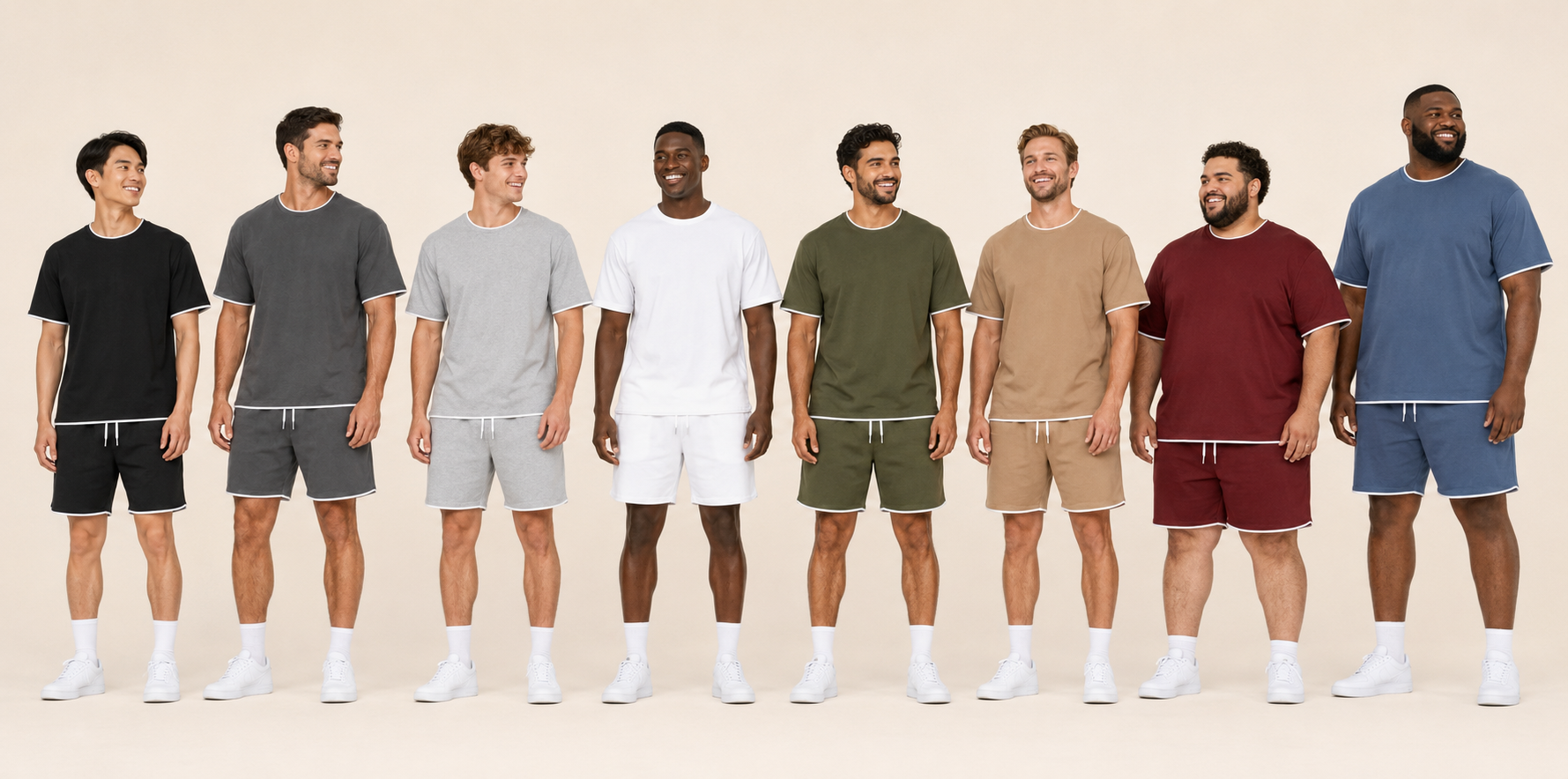 Men's Lightweight Quick-Dry Athletic Shorts Multi-Pack