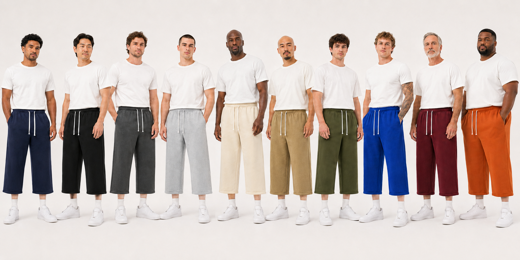 Men’s Drawstring Cropped Sweatpants