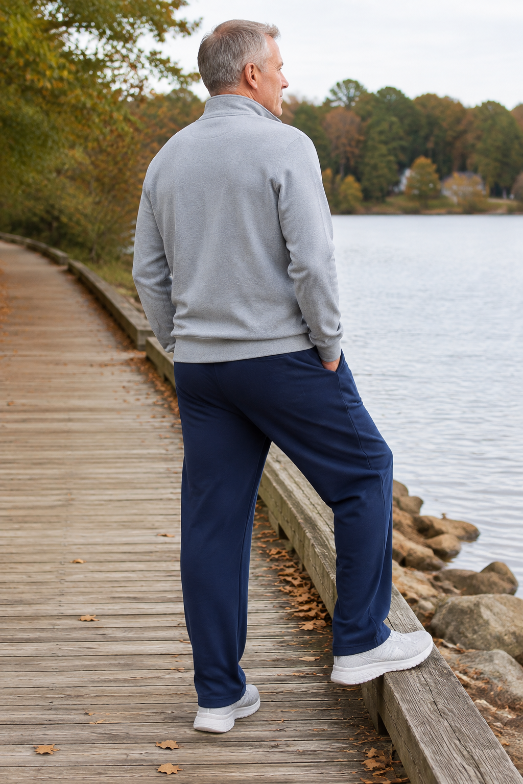 Men's Sweatpants, Athletic Lounge Pants with Pockets, Fleece Pants