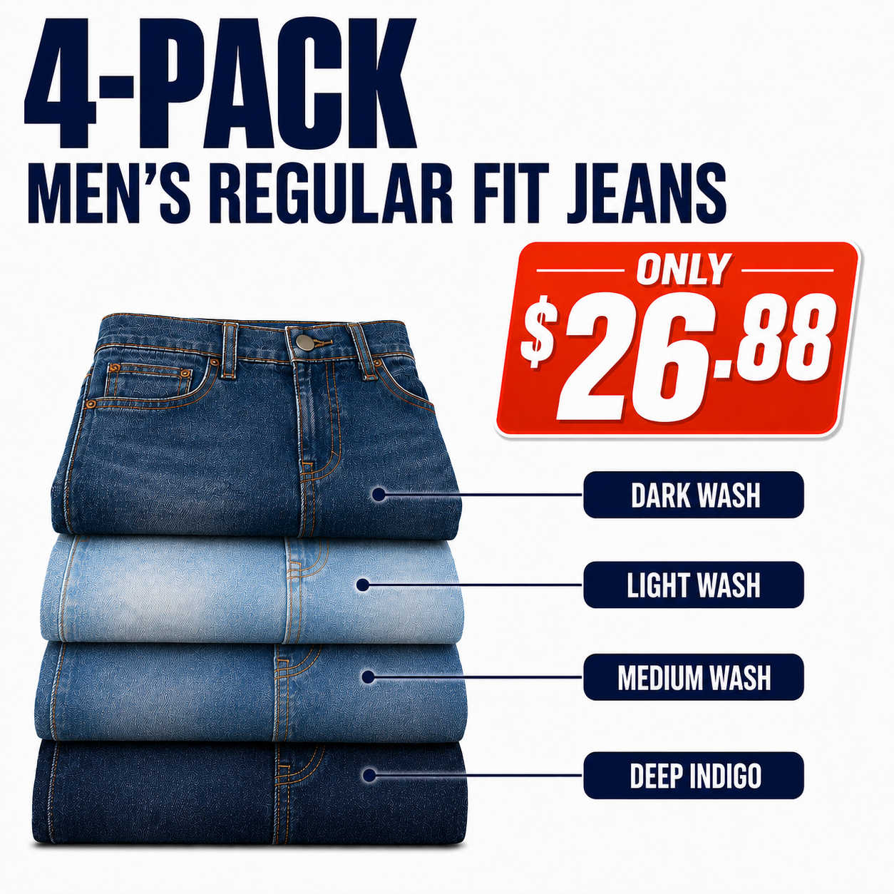 Men's Comfort Flex Waist Relaxed Fit Jean