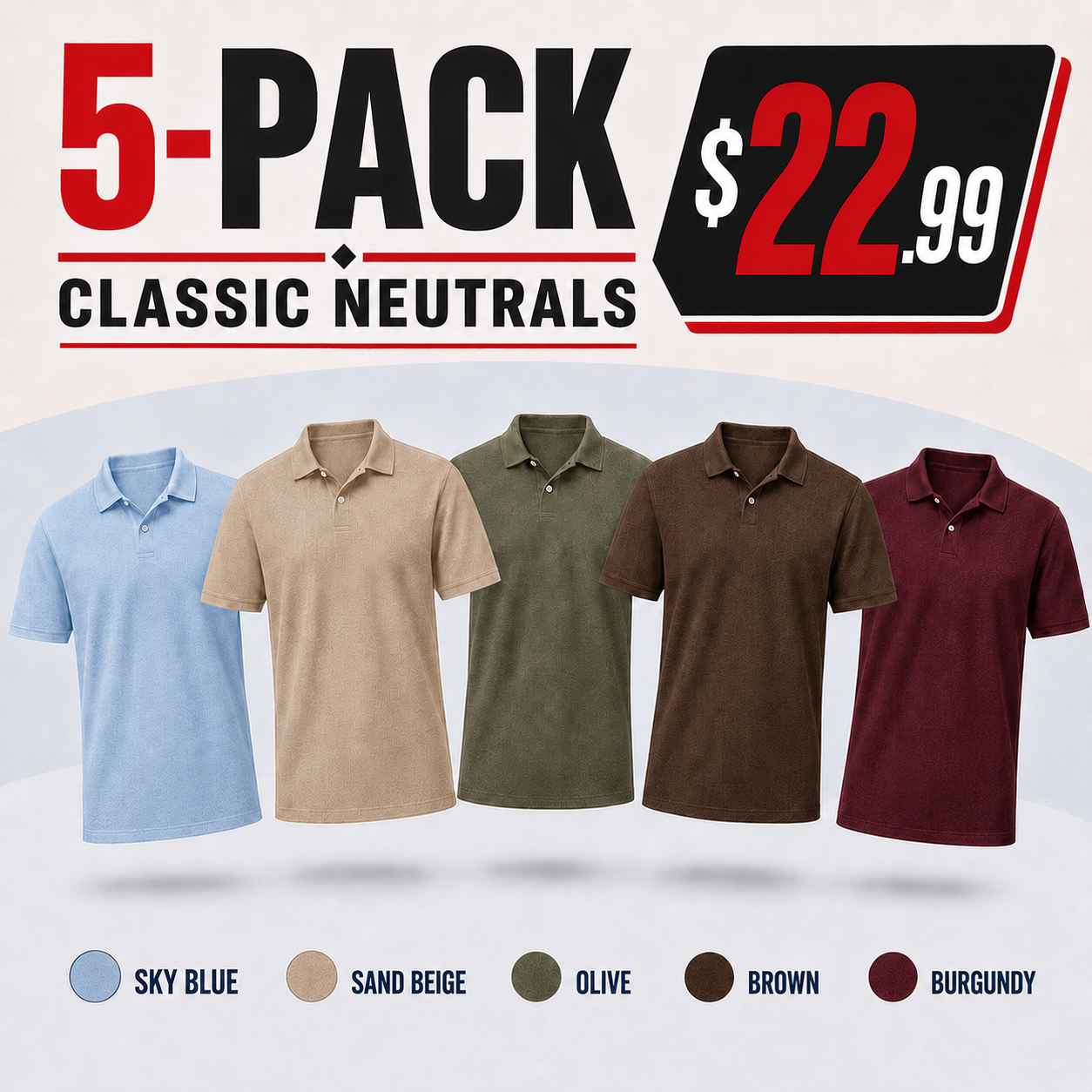 Men’s Textured Short-Sleeve Polo Shirt