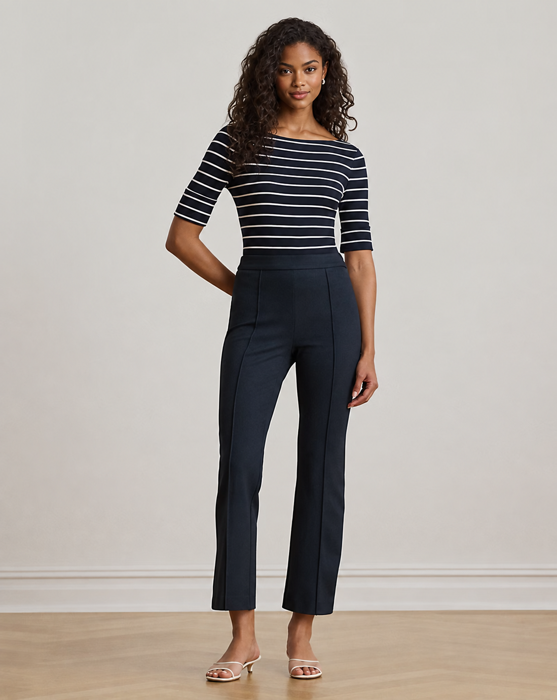 Women's Twill Flare Ankle Pant