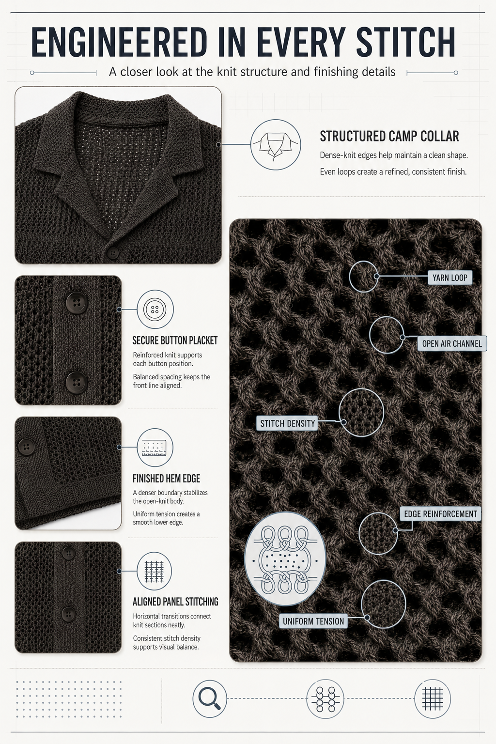 Men’s Open-Knit Short-Sleeve Shirt