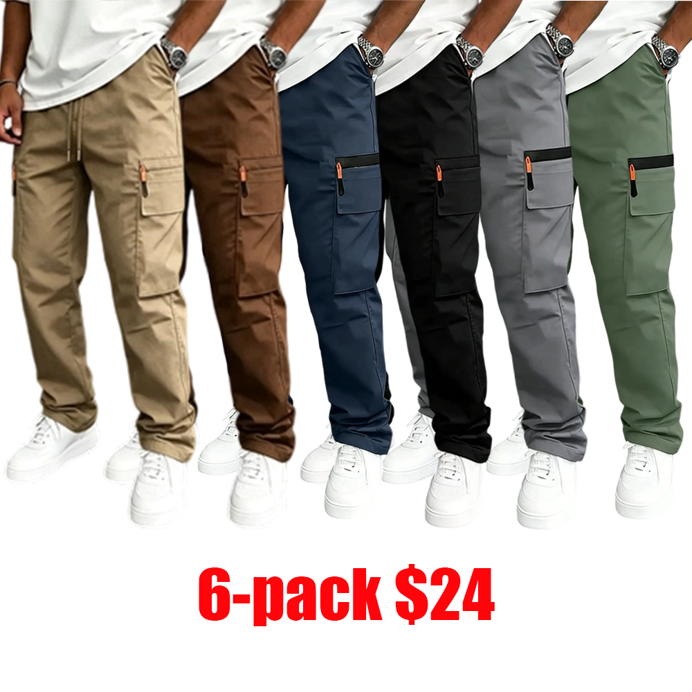 Men's Solid-Color Tactical Work Pants