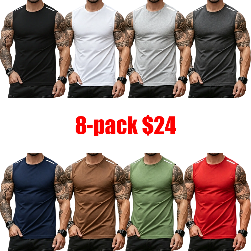 Unisex Quick-Dry Sports Vest – Reflective Breathable Sleeveless Workout Top for Running & Biking